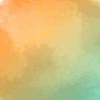 orange abstract watercolor background with drips blots and smudge stains vector