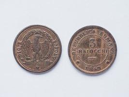 Old Italian coin 3 baiocchi photo