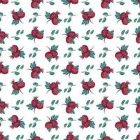 Seamless pattern with beet. Print of healthy vegetables, half and green leaves of tops on blue background. Vector flat illustration