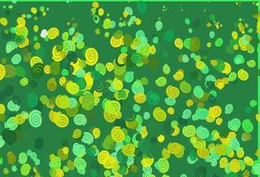 Light Green, Yellow vector template with lava shapes.