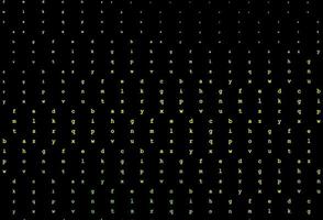 Dark green, yellow vector template with isolated letters.