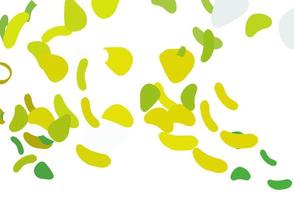 Light green, yellow vector background with abstract forms.