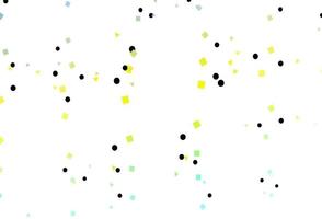 Light Green, Yellow vector template with crystals, circles, squares.