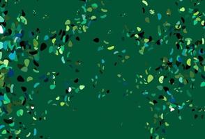 Light Green, Yellow vector background with abstract forms.