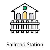 Railroad Station Concepts vector