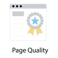 Trendy Page Quality vector