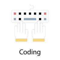 Trendy Coding Concepts vector