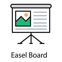 Trendy Easel Board vector