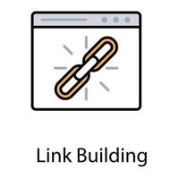 Link Building Concepts vector