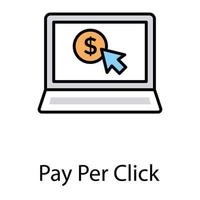 pago por clic vector