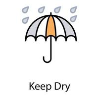 Keep Dry Concepts vector