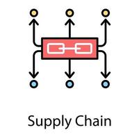 Supply Chain Network vector