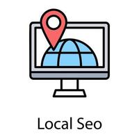 conceptos seo locales vector