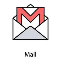 Trendy Mail Concepts vector