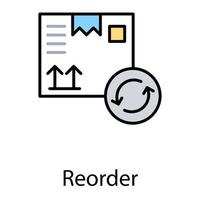 Trendy Reorder Concepts vector