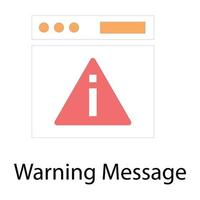 Warning Message Concepts vector