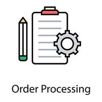 conceptos de procesamiento de pedidos vector