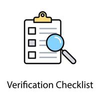 conceptos de la lista de comprobación de verificación vector