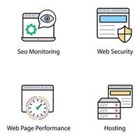 conceptos de optimización de sitios web vector