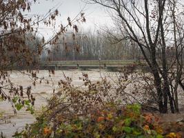 River Po flood in Turin photo