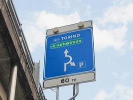 señal de autopista italiana foto