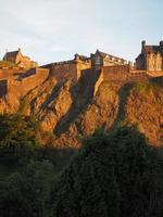 Edinburgh castle at sunset photo