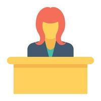 Trendy Receptionist Concepts vector