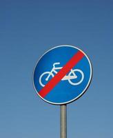 bike lane end sign photo