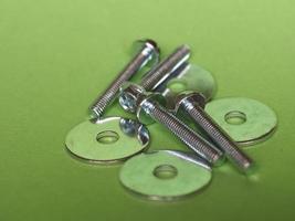 Bolt fastener and washer photo