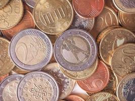 monedas de euro, unión europea foto