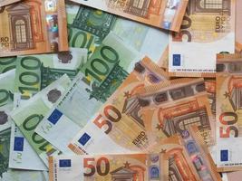 Billetes de 50 y 100 euros, unión europea foto
