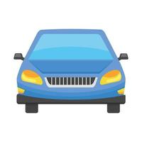 blue front car vector