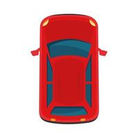 red car airview vector