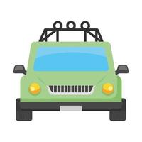 green car front view vector