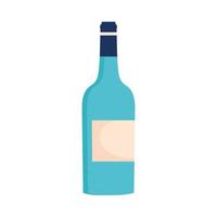 blue champagne bottle vector