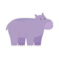 hipopótamo animal exótico vector