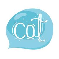 cat word in bubble vector