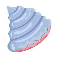 blue sea shell vector