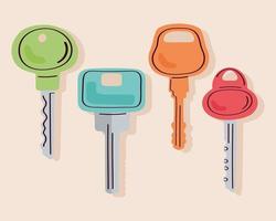 set of keys vector