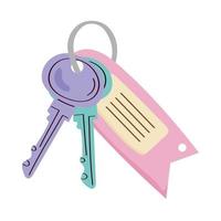 keys with keychain vector