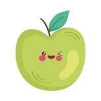 green apple fruit vector
