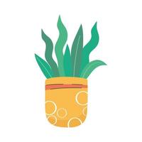 cute houseplant dodle style vector