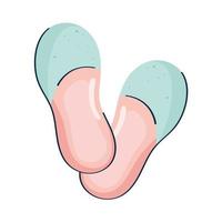 cute pink sandals vector