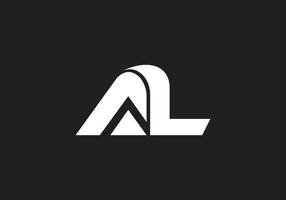 Letter AL logo creative modern design vector image