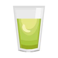 vaso de té verde vector