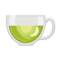 taza de té verde vector