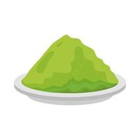 green tea powder vector