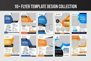 Modern Real Estate Flyer Template Design Bundle Collection vector