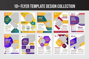 Modern Education Flyer Template Bundle Collection vector