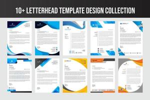 Modern letterhead pad design bundle collection vector